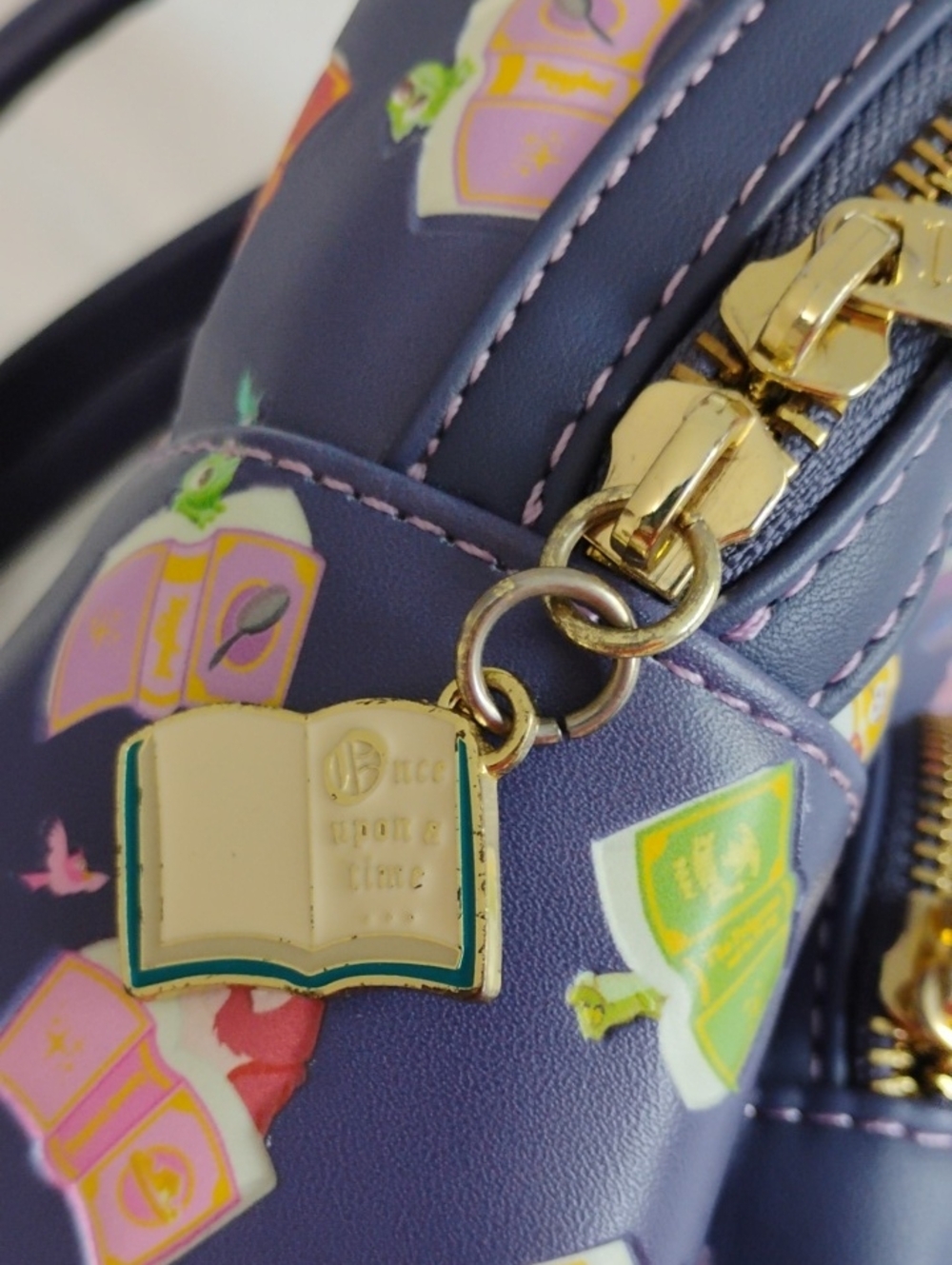 Loungefly Purple Disney Bookstack Mini Backpack - Picture 4 of 5